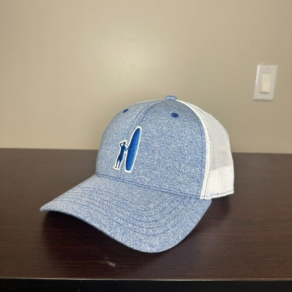 Johnnie O The Varsity Trucker SnapBack Hat Men’s Navy Blue Performance - Picture 1 of 8